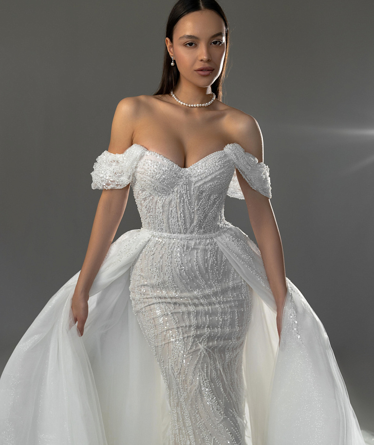 Роскошное свадебное платье рыбка