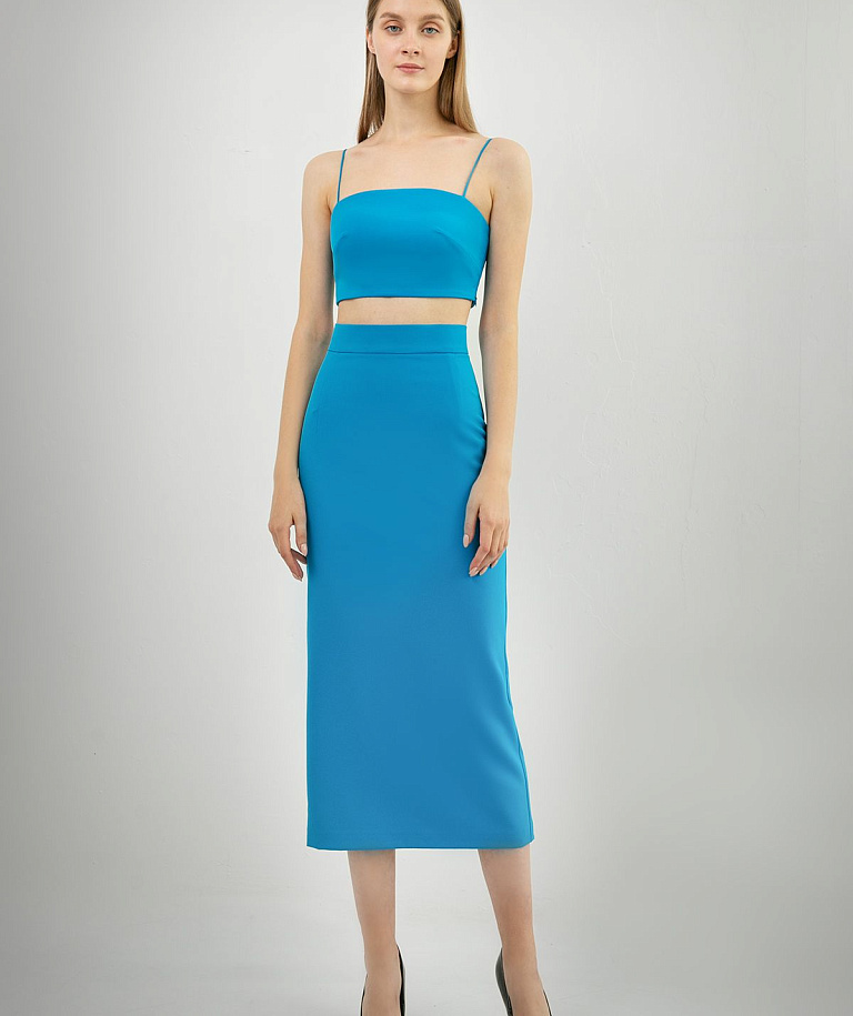 Комплект топ и завышенная юбка