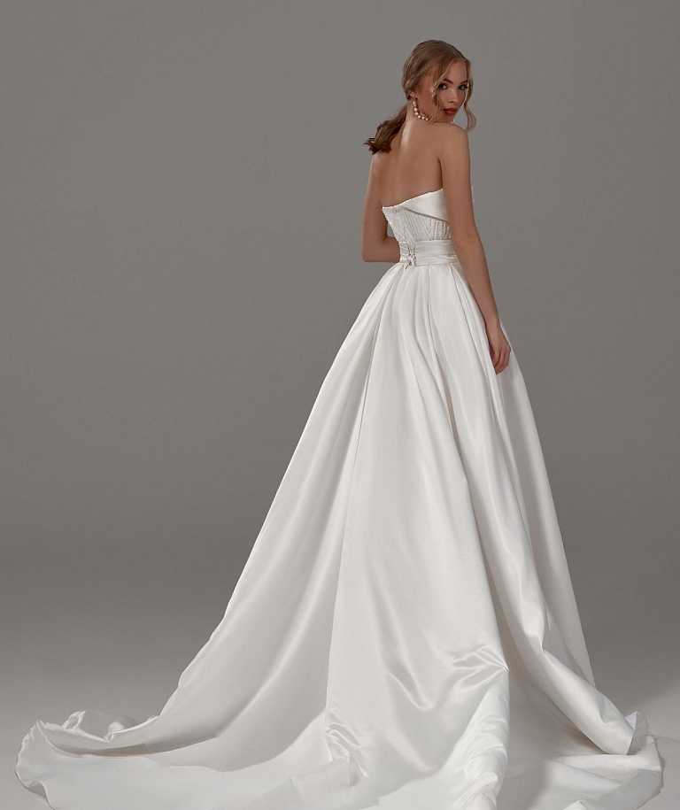 Свадебное платье трансформер с отстегивающейся юбкой