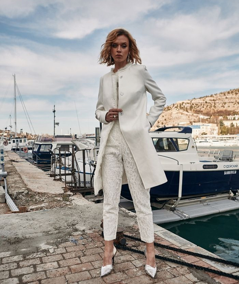 Свадебное пальто с мехом