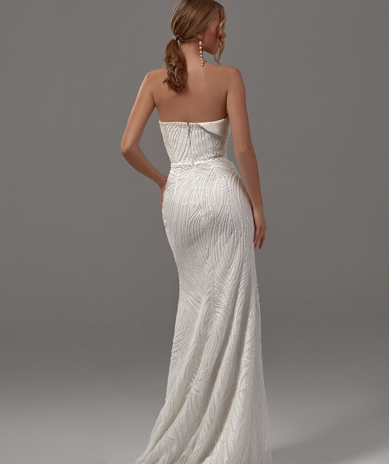 Свадебное платье трансформер с отстегивающейся юбкой