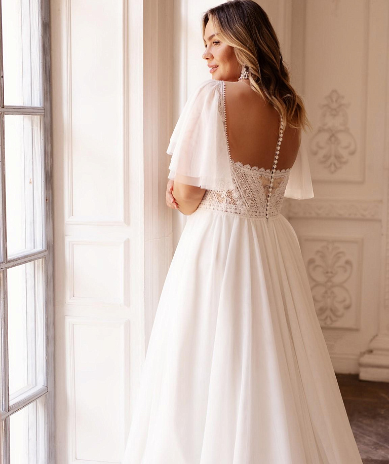 Свадебное платье бохо большого размера