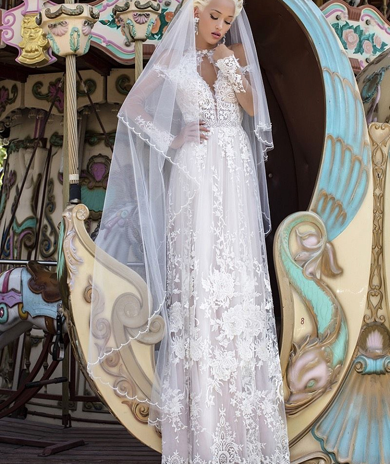 Роскошная фата с жемчужинами