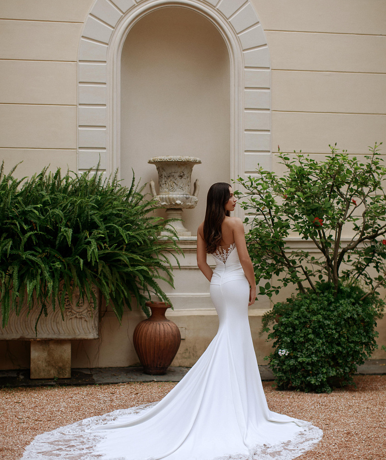 Свадебное платье рыбка со съемным болеро