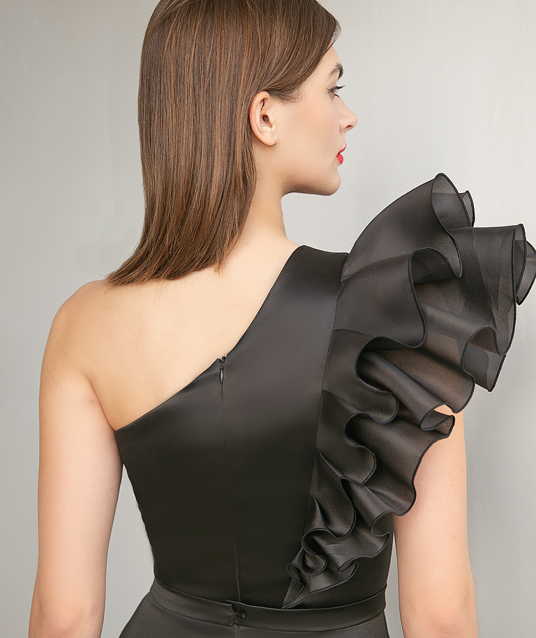 Черный вечерний комбинезон