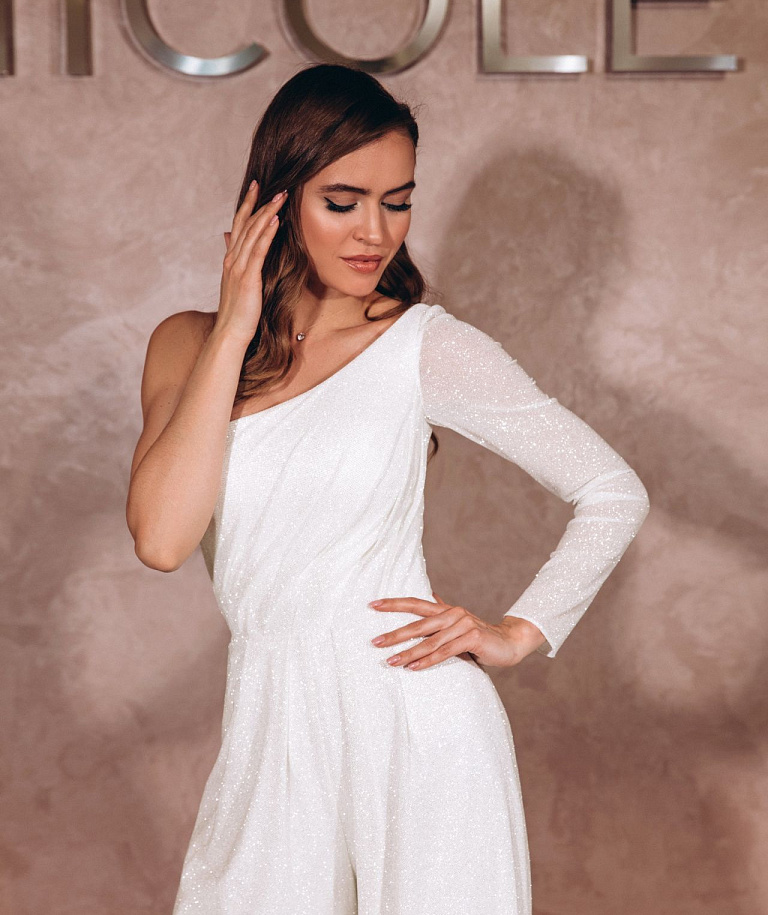 Свадебный брючный комбинезон