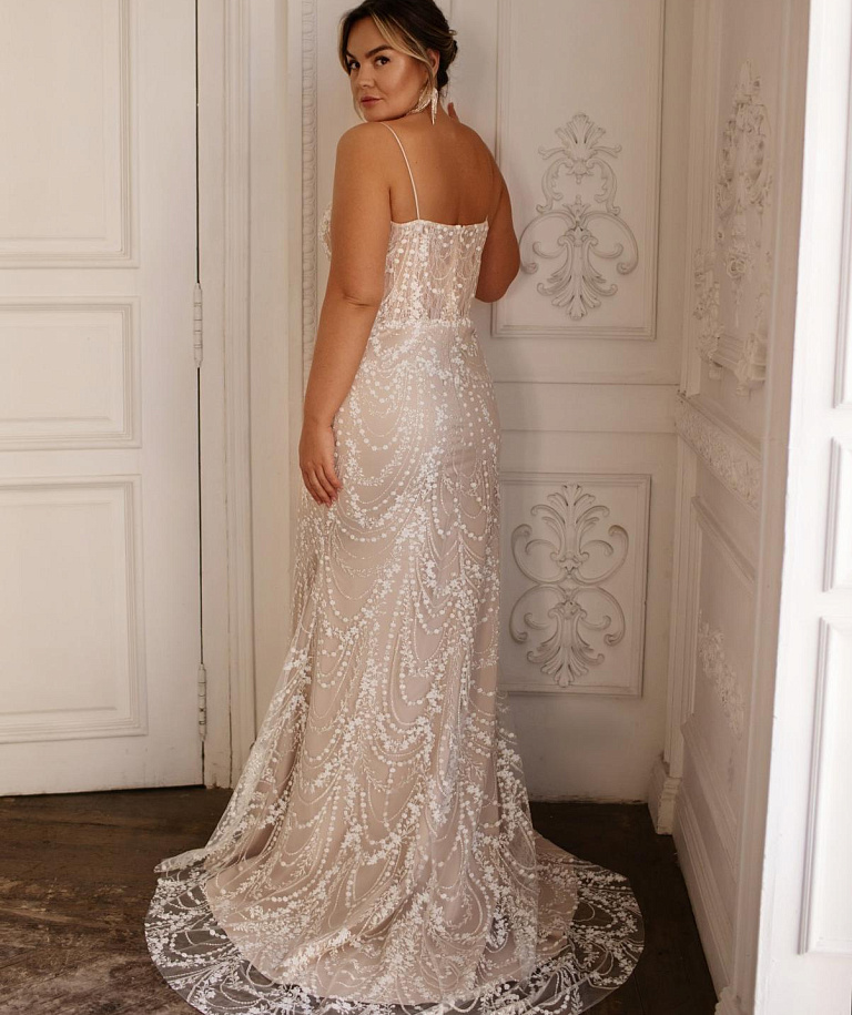 Свадебное платье рыбка большого размера