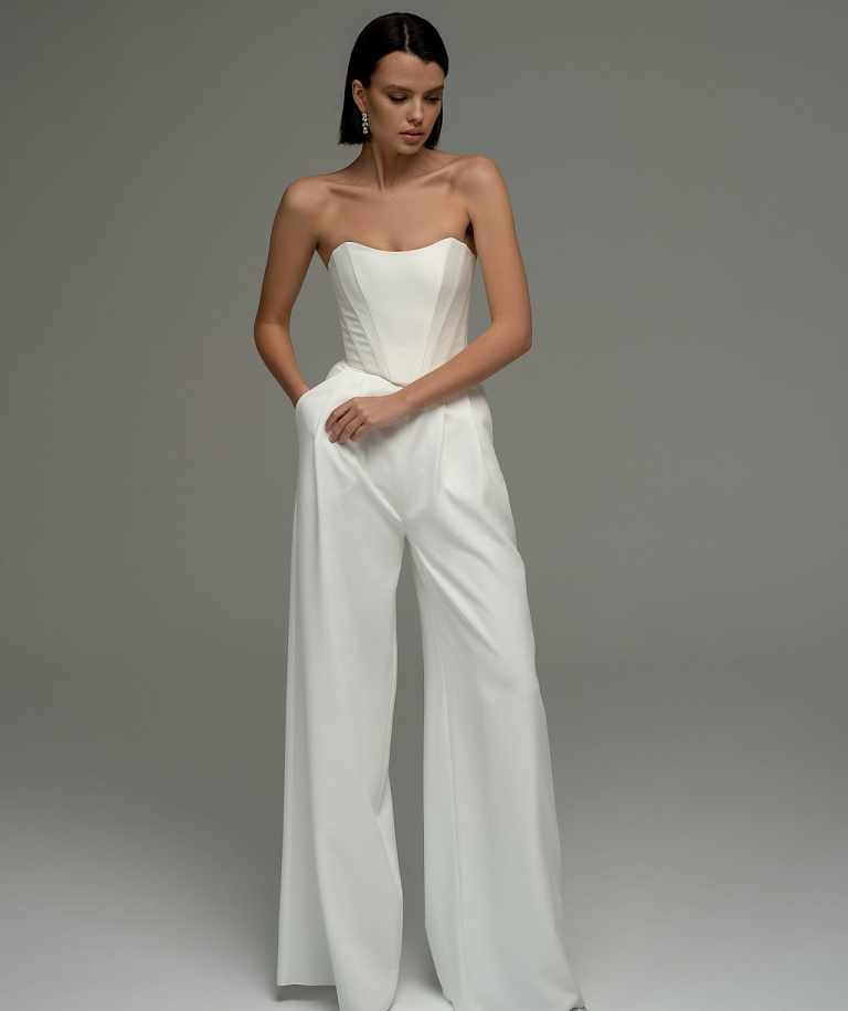 Женские свадебные брюки с корсетом