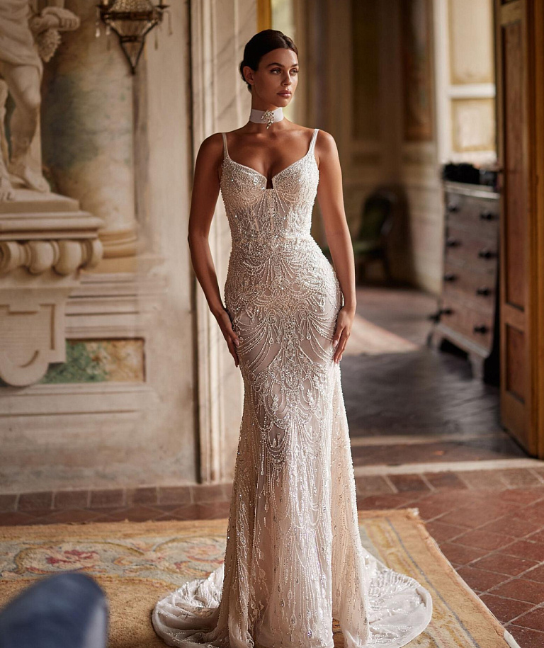 роскошное свадебное платье рыбка со съемным