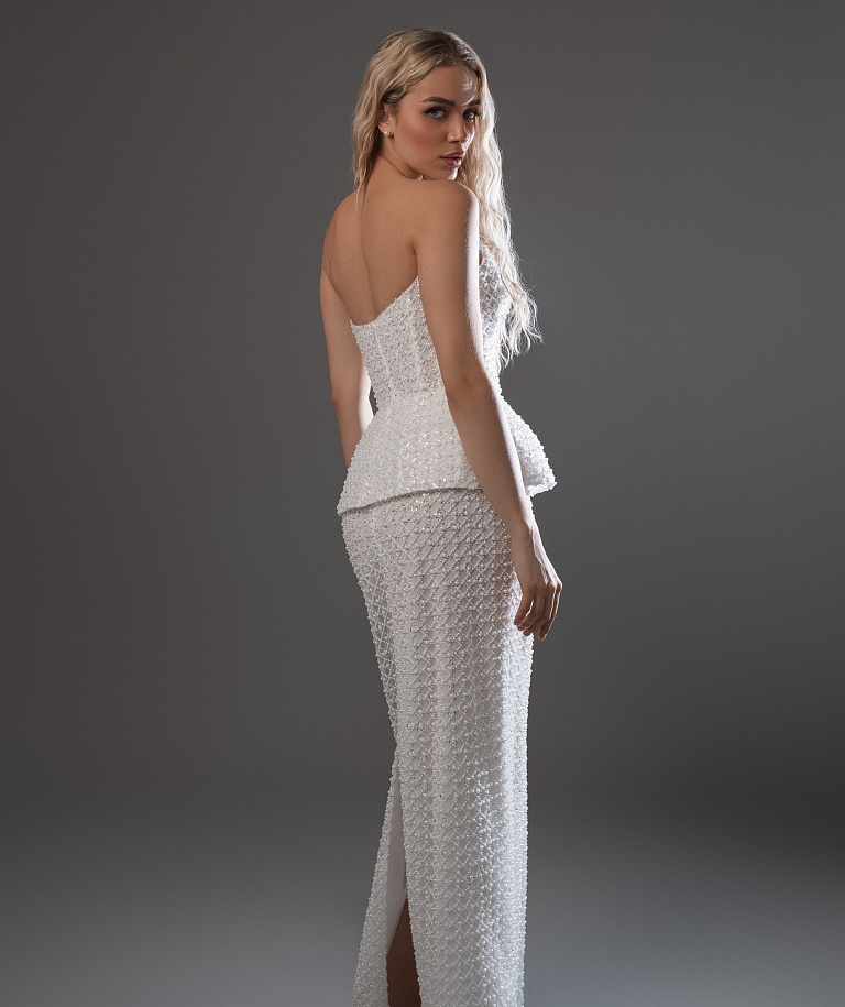 Роскошный комплект расшитый бисером и жемчугом