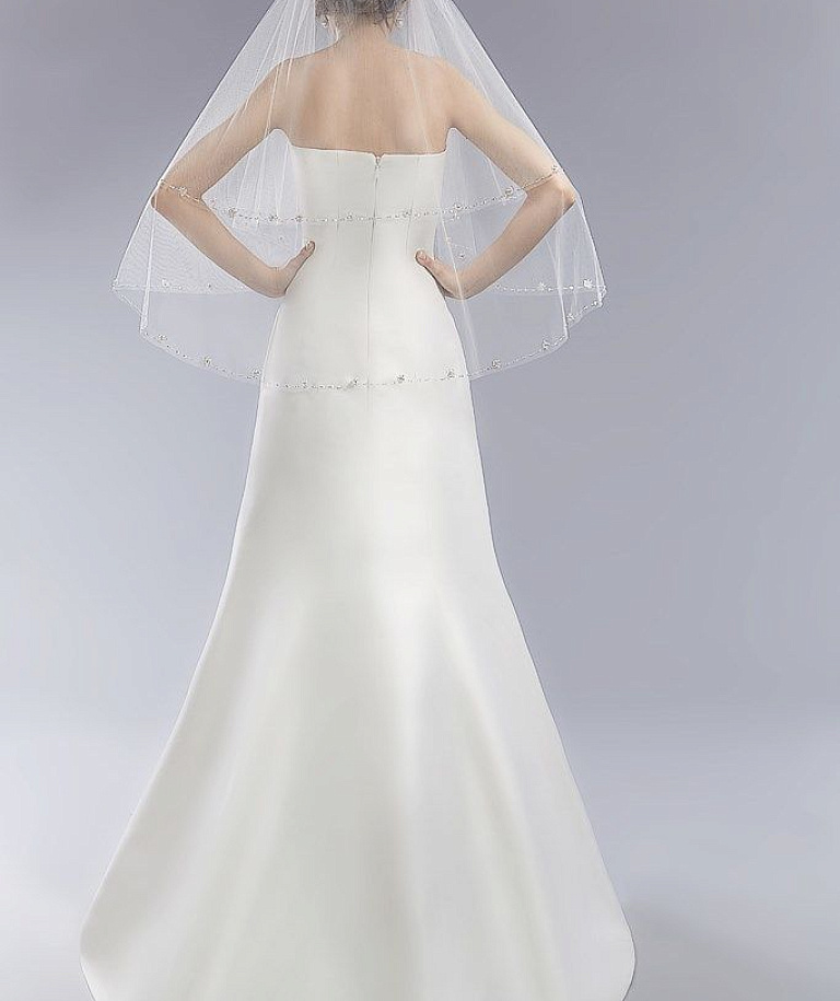 Фата расшитая кристаллами