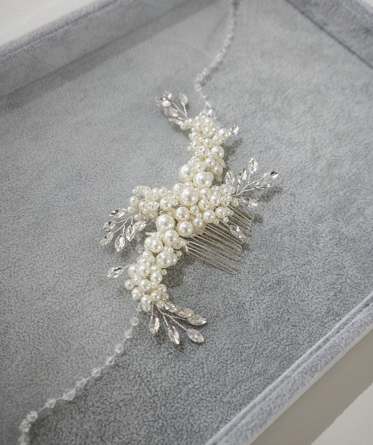 Жемчужный гребешок для невесты
