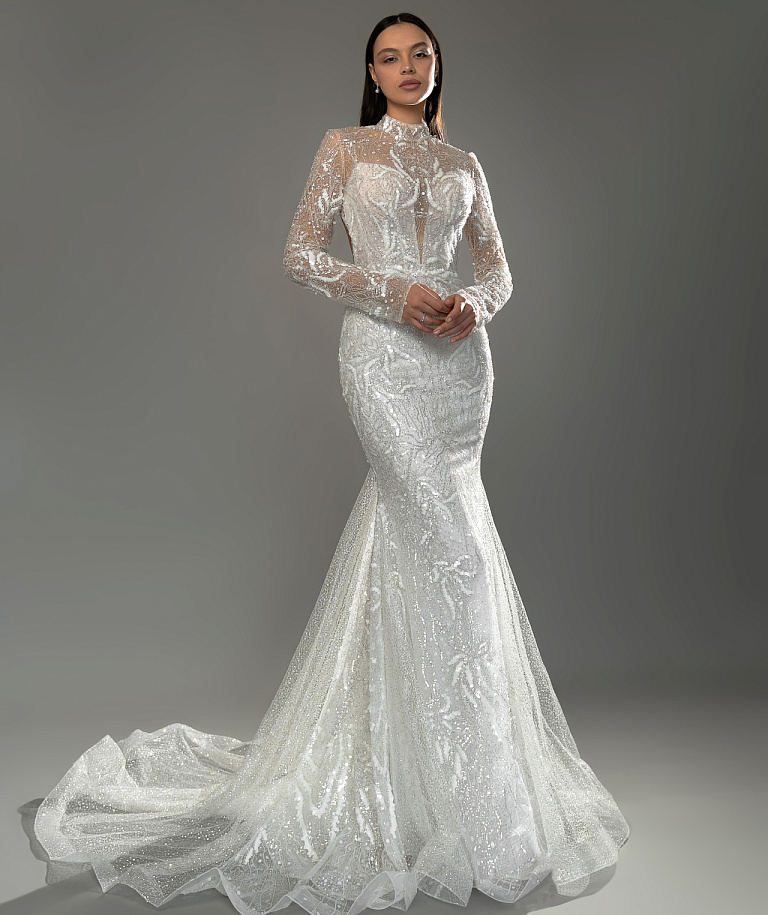 Русалка полностью расшитая мерцающей пайеткой