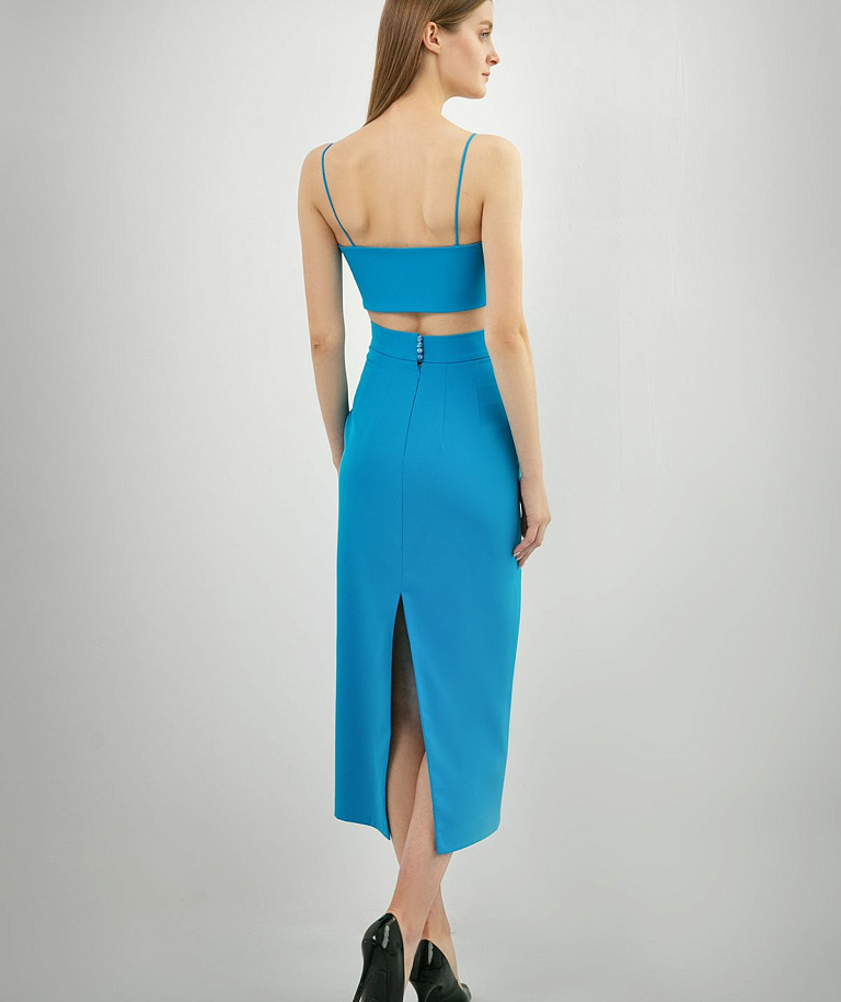 Комплект топ и завышенная юбка