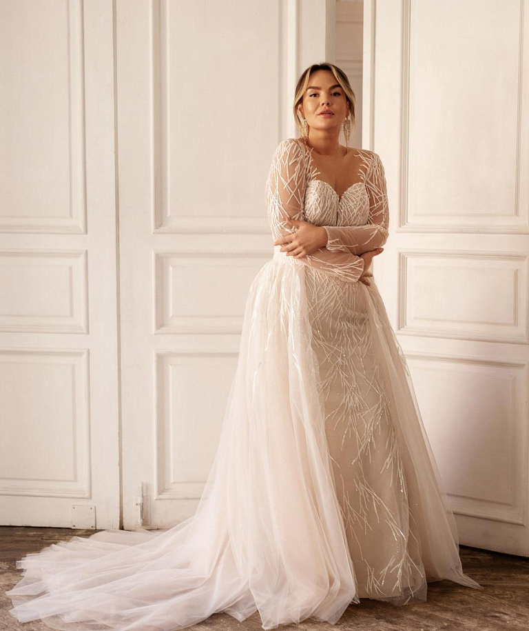 Свадебное платье трансформер большого размера