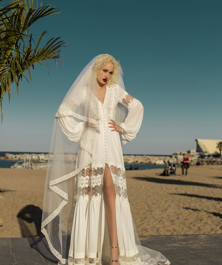 Свадебная фата в стиле бохо