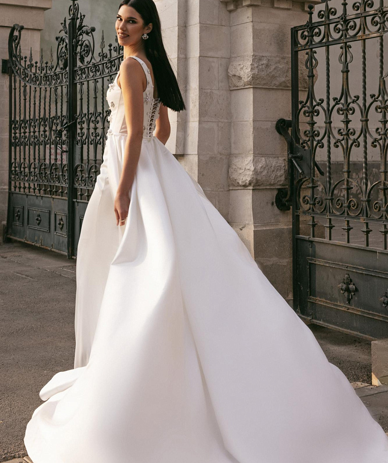 Свадебное платье русалка со съемной юбкой