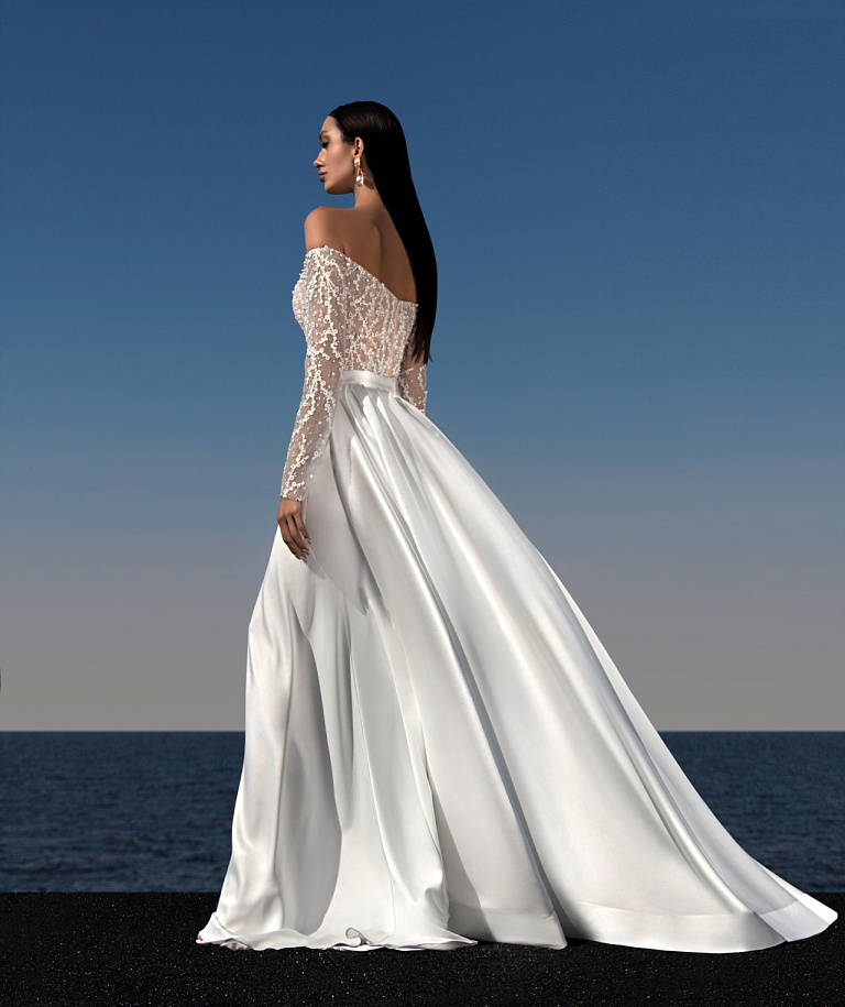 Свадебное платье рыбка со съемным шлейфом