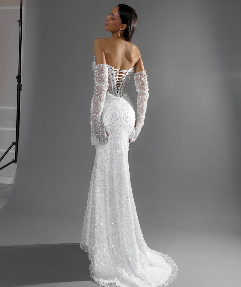 Эксклюзивное свадебное платье рыбка