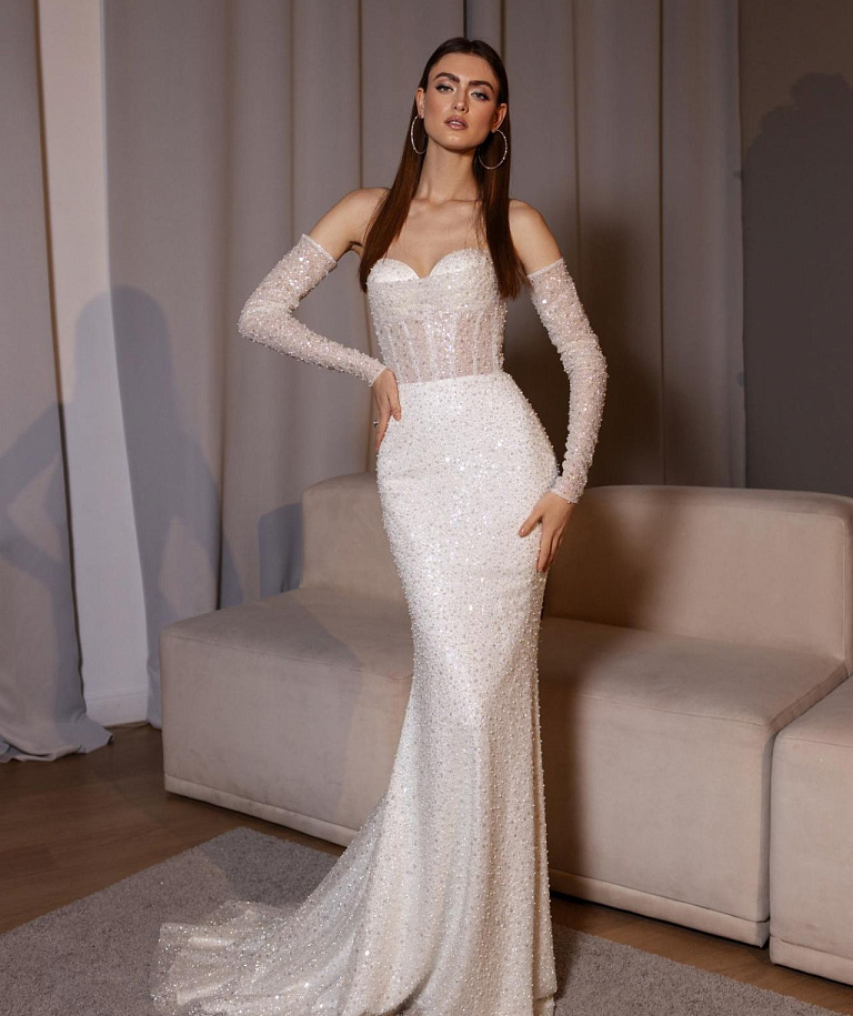 Нежная русалка расшитая стеклярусом