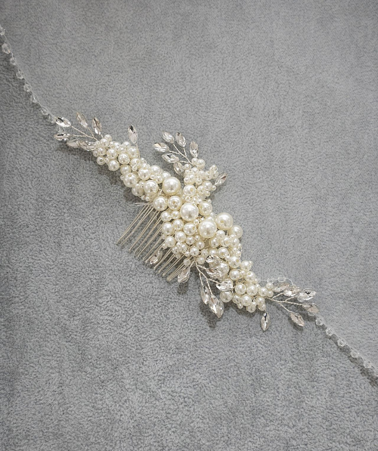 Жемчужный гребешок для невесты