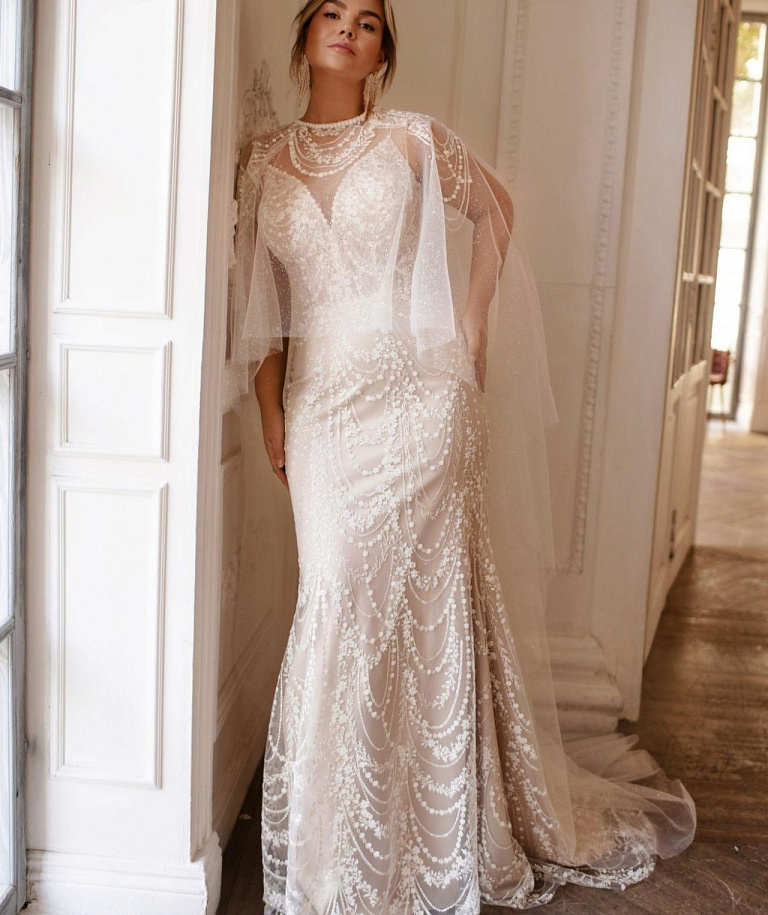 Свадебное платье рыбка большого размера