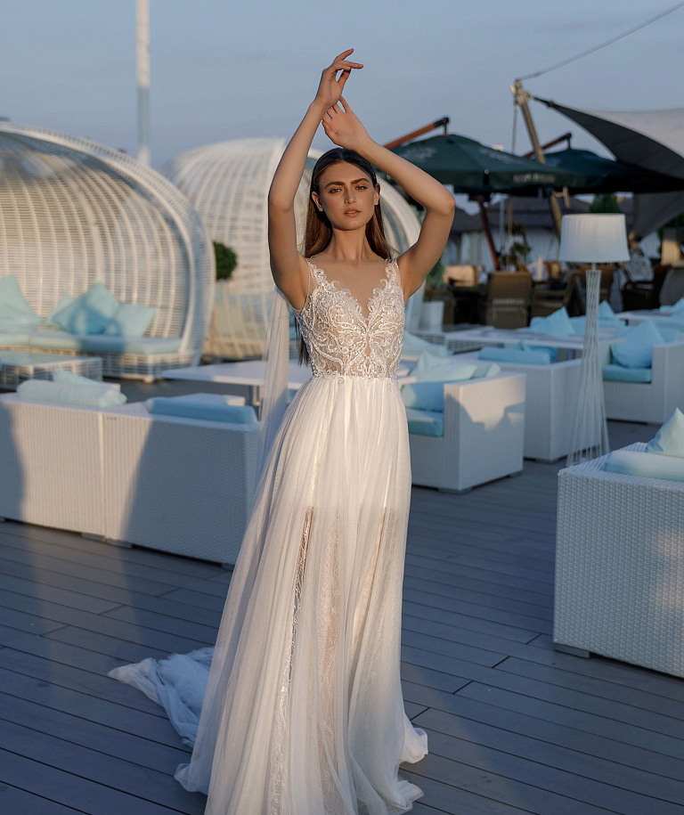 Пляжное свадебное платье