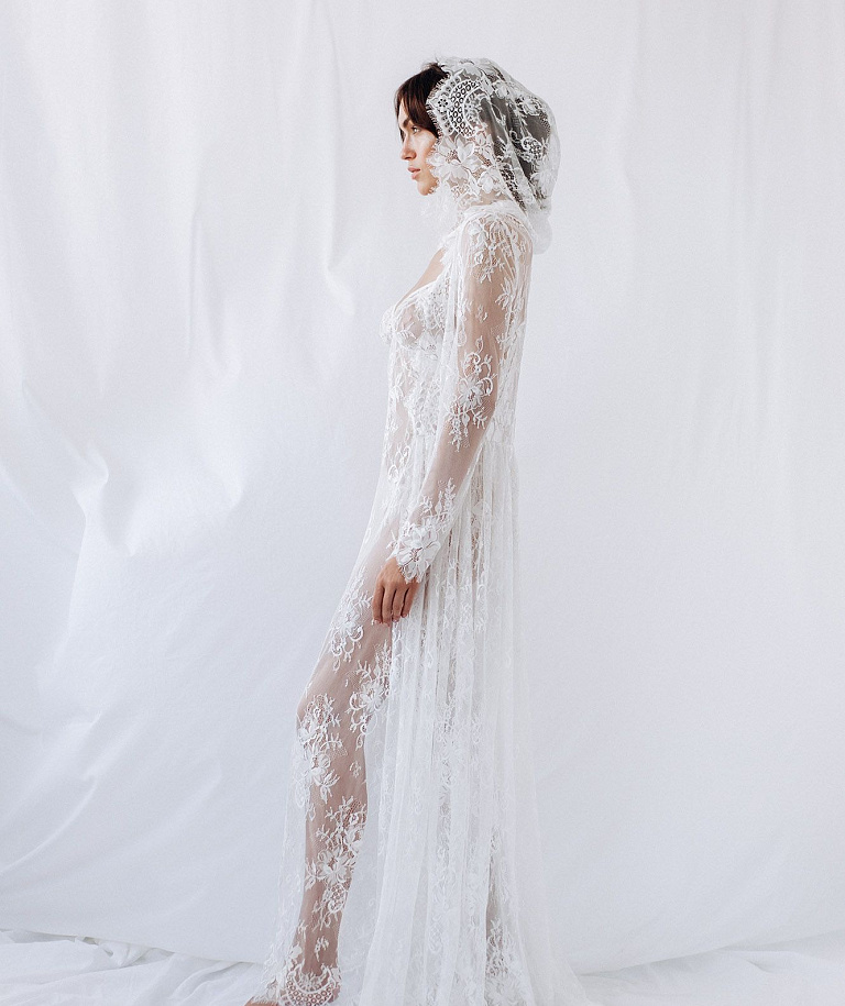 Нежный пеньюар для утра невесты