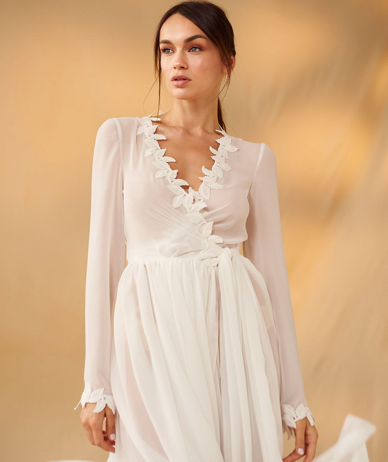 Шифоновый белый будуар